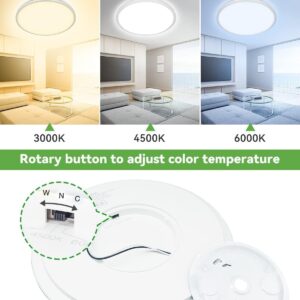 zemty 6pack 12 inch led flush mount ceiling light (white)